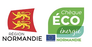 Logos Région Normandie et Chèques éco-énergie